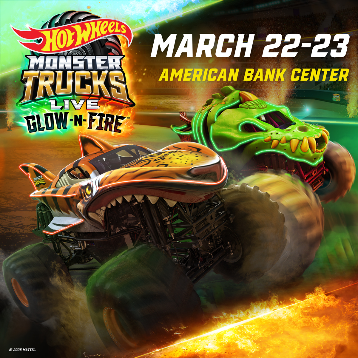 Hot Wheels Monster Trucks Live Glow-N-Fire Session 1 